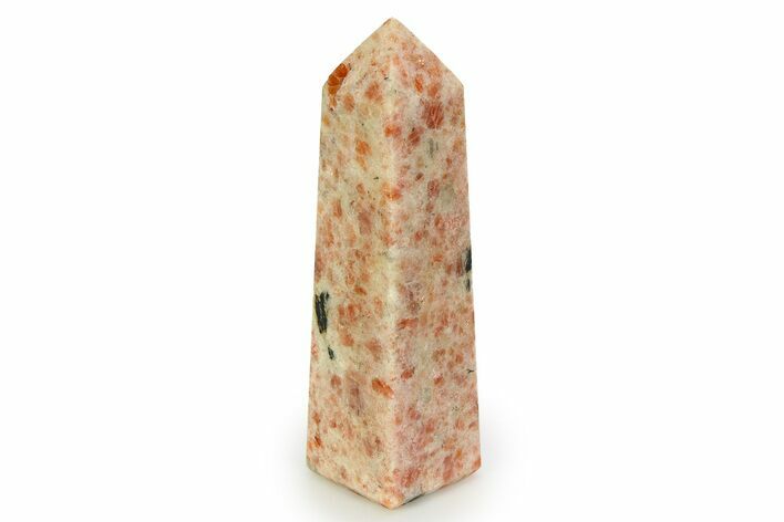Polished Peach Sunstone Tower - India #343118